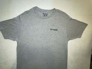 Columbia PFG USA Lure Flag Graphic T-Shirt Gray Large